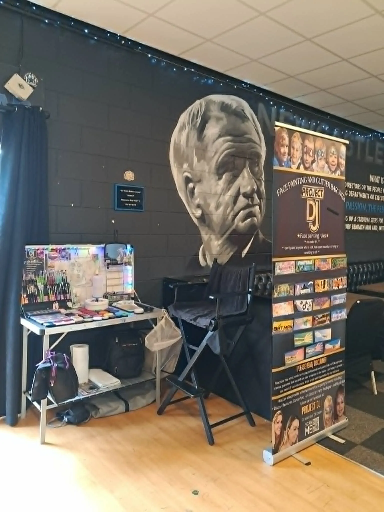 Private Party DJ Hire - Facepainter set up